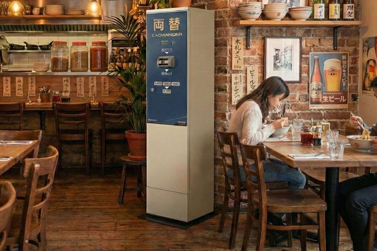 ラーメン屋さんに設置してるボステックの両替機BX-108