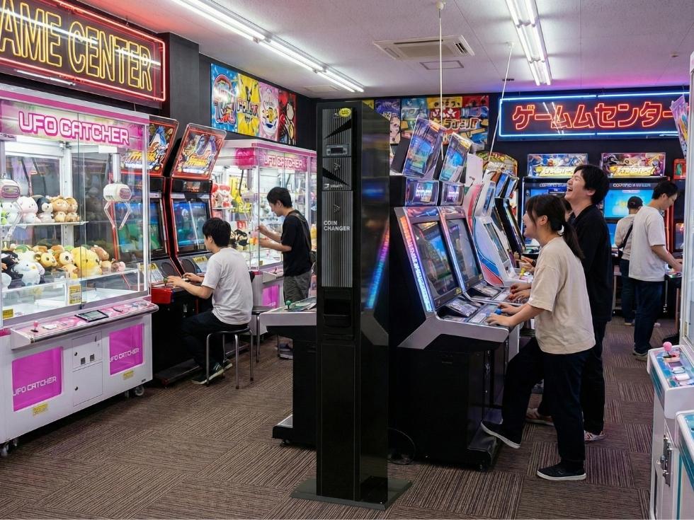 大一電器CSD-3をゲームセンターに設置してる風景