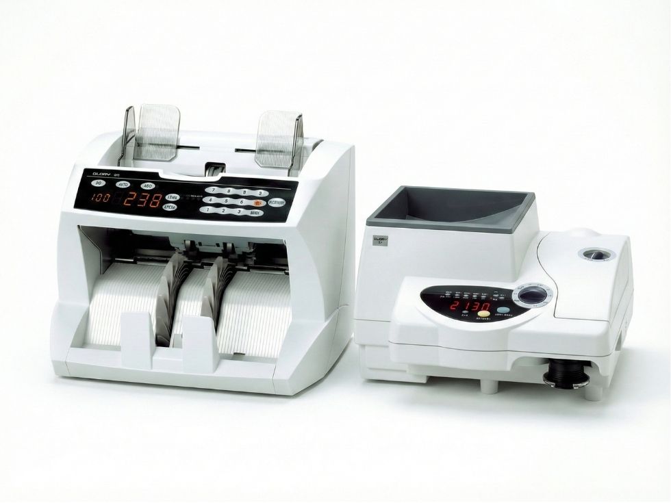 レンタル計数機 GFB-80とCN-20 どちらもグローリー製 コンパクトながら高性能