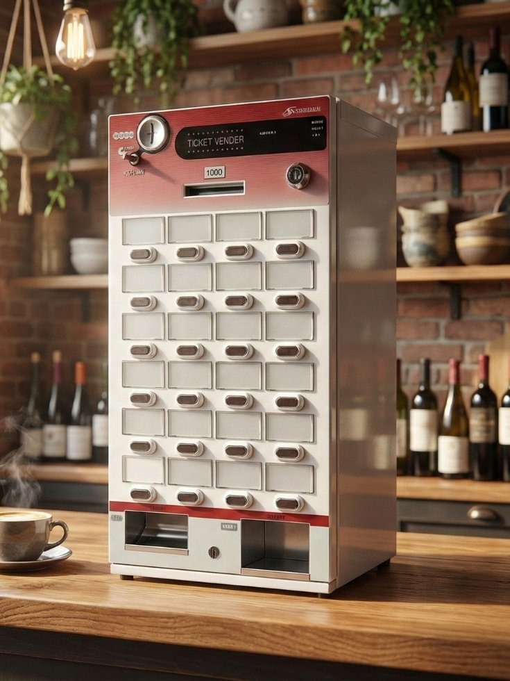 レンタル券売機芝浦券売機・KT-124NNのピンク