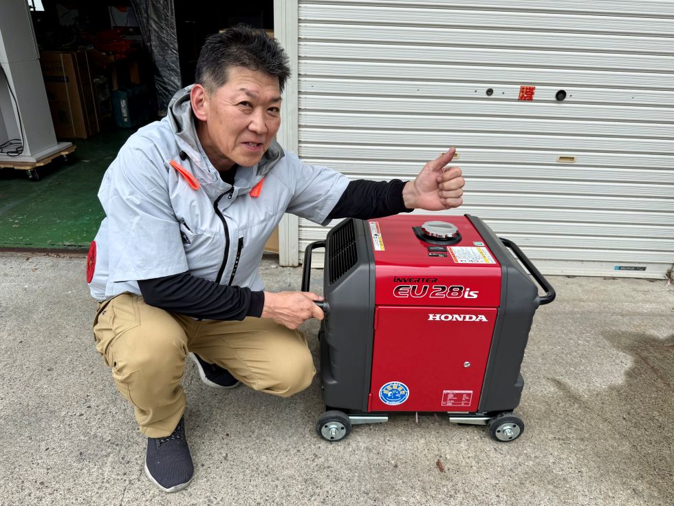 発電機レンタルならアトラスへ スタッフ亀山くんの画像
