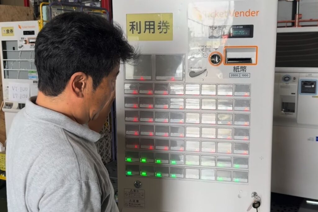 VT-B20券売機のボタン不具合を説明する図解
